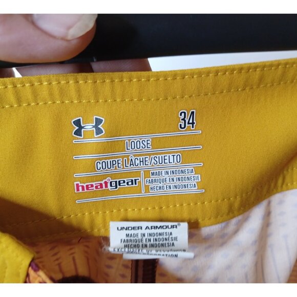 Under Armour Board Shorts 34 Men's Swimming Trunks Heat Gear Loose - Picture 4 of 5